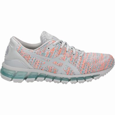 Női Asics Gel-Quantum 360 Knit Utcai Cipő AS9673240 Szürke/Narancssárga